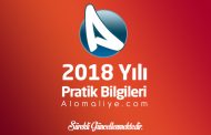 2018 Yılı Pratik Bilgiler