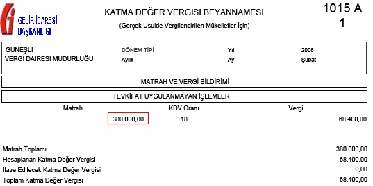 Ba formunda ithalat bildirimi