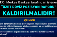 Özet Döviz Pozisyon Raporu Kaldırılmalıdır!